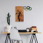 Wallity Banksy - 14 Escultura de pared de madera y metal